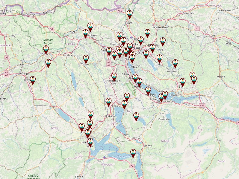 Położenie klientów na mapie